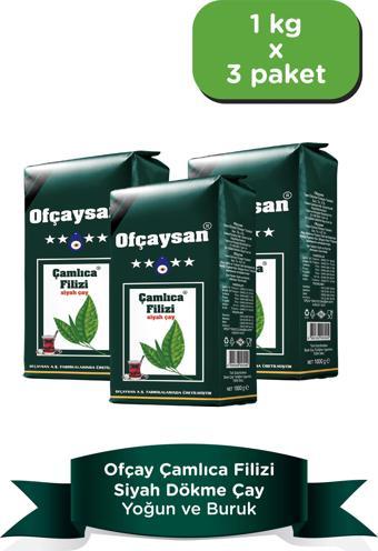 Ofçay Çamlıca Filiz Siyah Dökme Çay 3 x 1 Kg