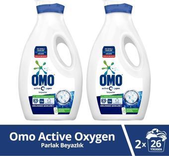 Omo Active Oxygen Sıvı Çamaşır Deterjanı Beyazlar 2 x 1690 ML