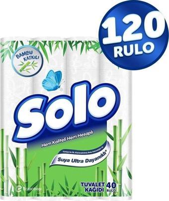 Solo Bambu Katkılı Suya Karşı Ultra Dayanıklı Tuvalet Kağıdı 120'li