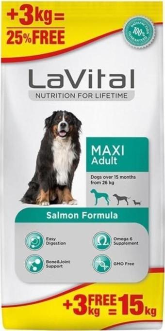 La Vital Somonlu Maxi Yetiskin Köpek Mamasi 12+3 Kg