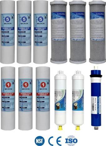 Watermelon Açık Kasa Su Arıtma 80 GPD Domestic Membranlı Filtre Seti 5 Aşama Ekonomik Paket
