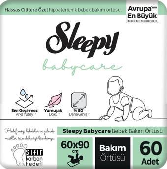 Sleepy Babycare Bebek Bakım Örtüsü 60 x 90 CM 60 Adet