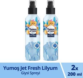 Yumoş Jet Fresh Giysi Spreyi Lilyum 2 x 200 ML