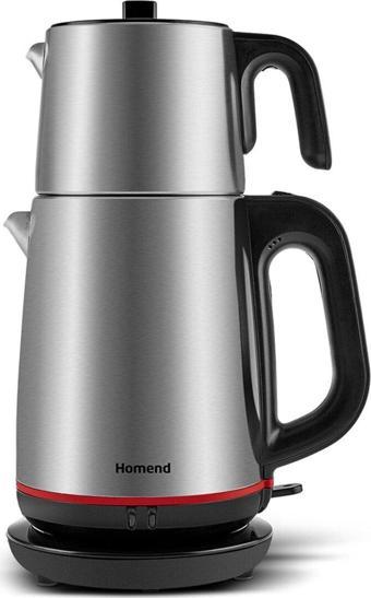 Homend Royaltea 1741H 2000 W Çelik Demlikli Çay Makinesi