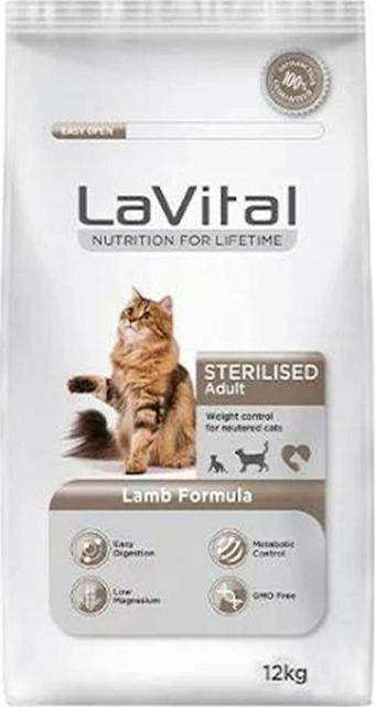 LaVital Kuzu Etli Kısırlaştırılmış Kedi Maması 12 kg