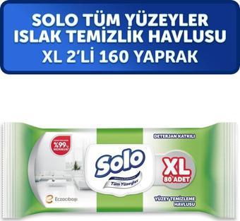 Solo Tüm Yüzeyler Islak Temizleme Havlusu XL 2'li 160 Yaprak