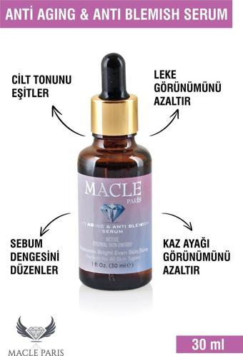 Macle Paris Leke Ve Yaşlanma Karşıtı Ultra Nemlendirici %20 C Vitamini Hyaluronik Asit 30 ml