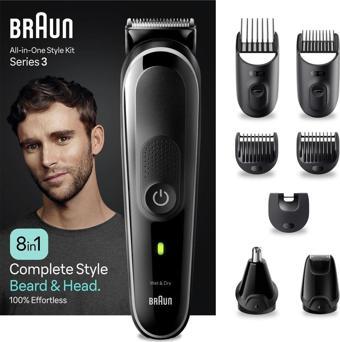 Braun Series 3 Mgk3440 Hepsi Bir Arada Şekillendirme Seti, 8’İ 1 Arada Erkek Bakım Kiti