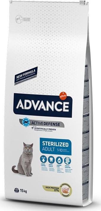 Advance Sterilized Hindili Kısırlaştırılmış Kedi Maması 15 Kg