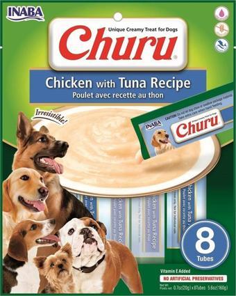 Ciao Churu Ton Balıklı ve Tavuklu Tamamlayıcı Köpek Ödül Maması 8 X 20 Gr