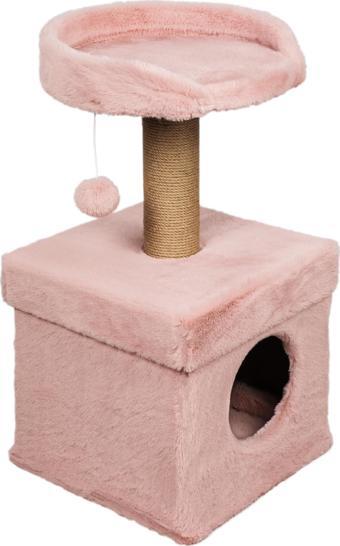 Dubex 39x39x72 cm Kedi Oyun Evi ve Tırmalama Platformu Pembe