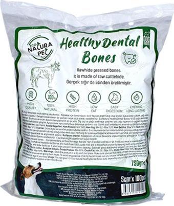 Eco Natura Pet Healty Dental Bones Beyaz Pres Kemik 5Cm 100Lü 750Gr