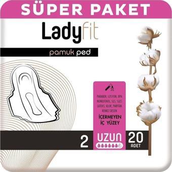 Lady Fit Pamuk Hijyenik Ped Uzun 20'li