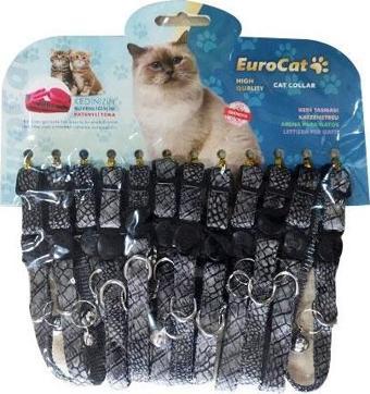 EuroCat Kedi Boy. Tas. Deri Des.10mm28cm 12Li Gri