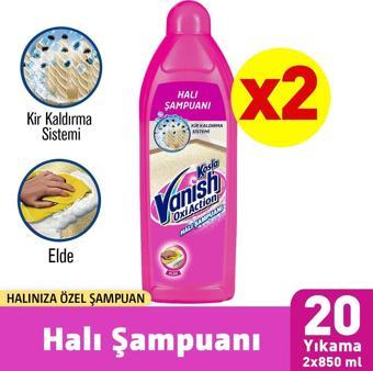 Vanish Kosla Ekstra Hijyen Elde Halı Yıkama Şampuanı 2 x 850 ml