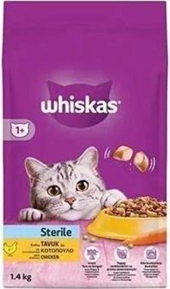 Whiskas Tavuklu Kısırlaştırılmış Kedi Maması 1.4 Kg