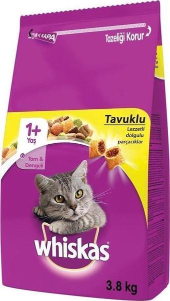 Whiskas Tavuklu Yetişkin Kedi Maması 3,8 Kg