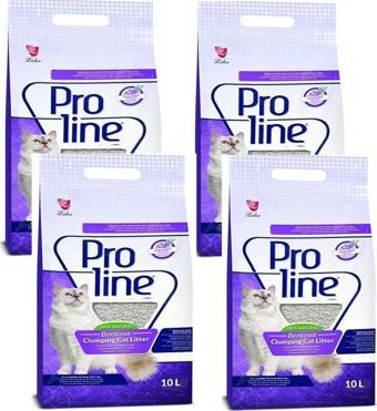 Proline Lavanta Kokulu Bentonit Kedi Kumu 10 Lt 4 Adet