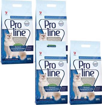 Proline Naturel Parfümsüz Kedi Kumu 10 Lt 4 Adet