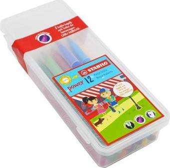 Stabilo Power Plastik Kutulu Keçeli Kalem 12 Renk