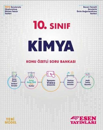 Esen Yayınları 10. Sınıf Kimya Konu Özetli Soru Bankası - Esen Yayınları