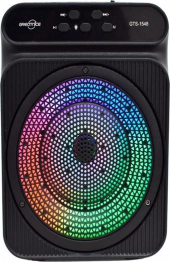 ULTRATEKNO 1548 8w 4" Extra Bass Rgb Işıklı Bluetooth Hoparlör Fm Radyo Usb Tf Aux Destekli Speaker