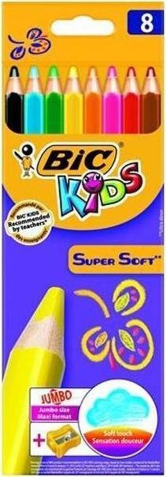 Bic Kids Jumbo Üçgen Kuru Boya Seti 8'li