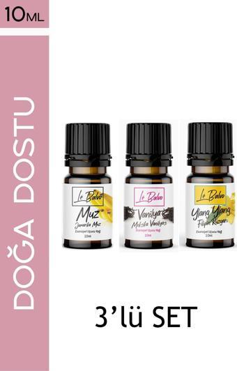 Le Balvo Muz,vanilya,ylang Ylang Doğal Uçucu Saf Buhurdanlık Esansı Oda Kokusu Esans Buhur Yağı 10ml