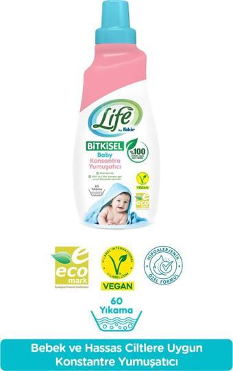 Life By Fakir %100 Bitkisel Bazlı Konsantre Bebek Çamaşır Yumuşatıcısı 1500 ml