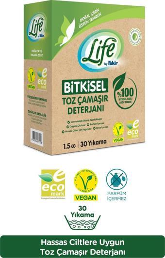 Life By Fakir Vegan Doğal Çamaşır Toz Deterjanı 30 Yıkama