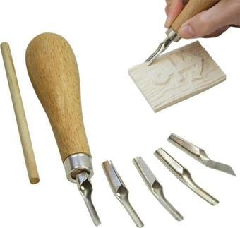 Merttools Lino Cutter Linol Oyma Kesme Bıçak Seti 5 Bıçaklı