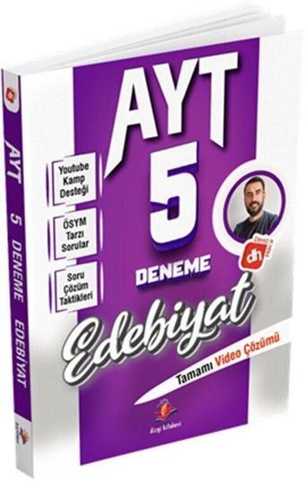 Dizgi Kitap Deniz Hoca AYT Edebiyat 5 Deneme Sınavı - Dizgi Kitap Yayınları