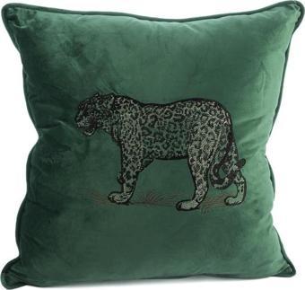 Mikasa Moor Leopar Nakışlı Yeşil 55x55 Yastık