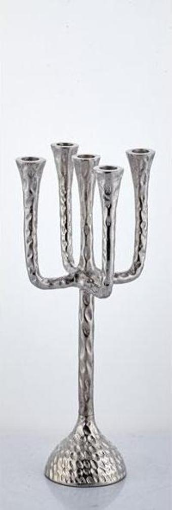 Lamedore Cactüs Small Candlestand 5 Lıghts Nickel 15X15X44 cm