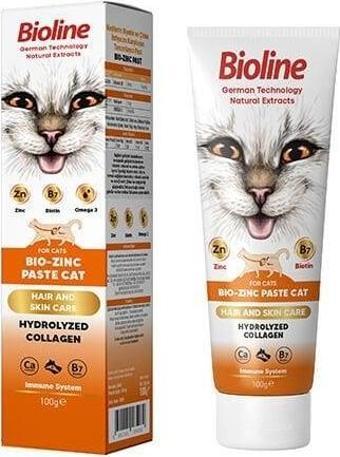 Bioline Deri ve Tüy Bakımı Destekleyici Biotin ve Zinc Paste Kedi Macunu 100 Gr