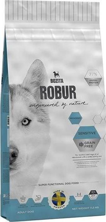 Bozita Robur Sensitive Tahılsız Geyik Etli Yetişkin Köpek Maması 11.5 Kg