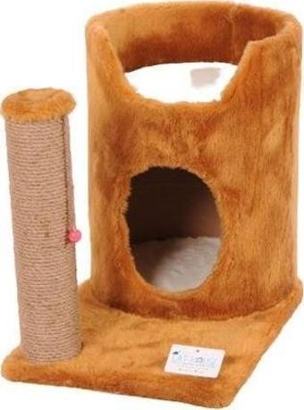 Cat Hause S04 Oval Yuvalı Kedi Tırmalama Evi Kahverengi 47 Cm