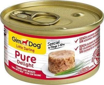 Gimdog Pure Delight Jöleli Parça Etli Ton Balıklı ve Biftekli Yetişkin Konserve Köpek Maması 85 Gr