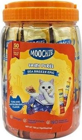 Moochie Ton Balıklı ve Katsuobushi Sıvı Kedi Ödülü 50 Adet 15 Gr