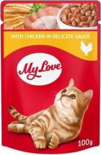 My Love Soslu Tavuklu Pouch Konserve Kedi Maması 100 Gr