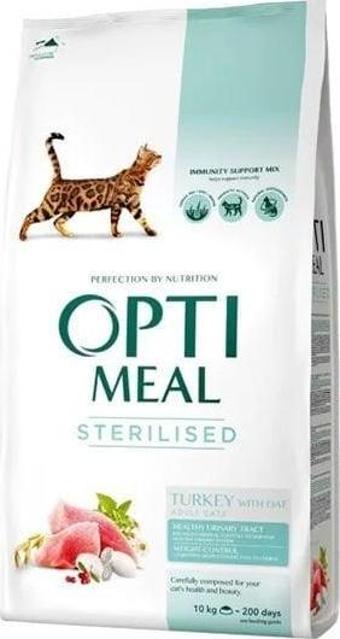 Optimeal Sterilised Hindi Etli ve Yulaflı Kısırlaştırılmış Kedi Maması 10 Kg