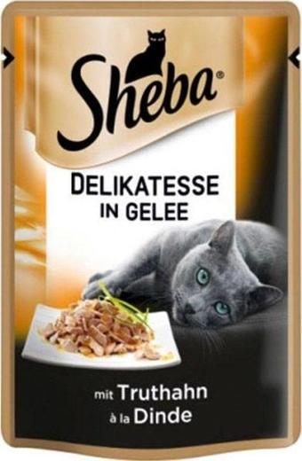 Sheba Pouch Jöle İçinde Hindili Yetişkin Kedi Konservesi 85 Gr