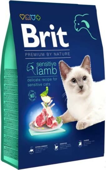 Brit Premium Sensitive Kuzu Etli Yetişkin Kedi Maması 8 Kg