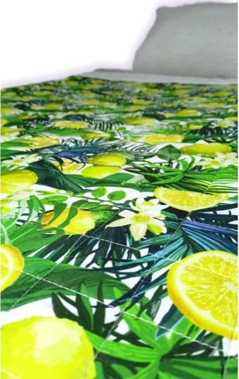 Limon Desenli Çift Taraflı 7kg 150x200 Ağır Yorgan/Battaniye