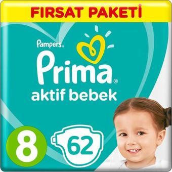 Prima Bebek Bezi Aktif Bebek 8 Beden 17+ Kg 2*31 62