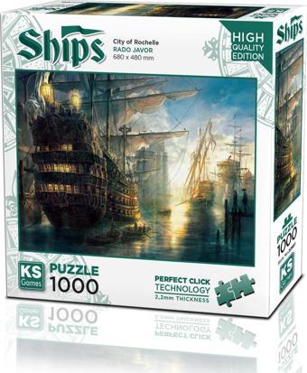 KS Puzzle 1000 Parça Ships City of Rochelle