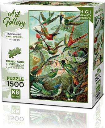 Ks Games Puzzle 1500 Parça Art Gallery Hummingbirds Sinek Kuşları