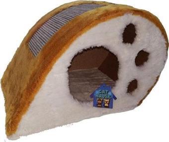 Cat Hause Y03 Salyangoz Şeklinde Kedi Tırmalama Evi Kahverengi 30 Cm