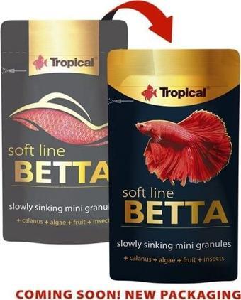 Tropical Softline Betta ve Labirentli Balıklar için Böcekli Batmayan Granül Yem 5 Gr