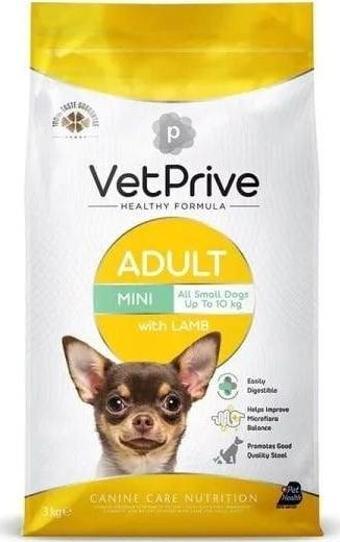 Vet Prive Adult Kuzu Etli Küçük Irk Yetişkin Köpek Maması 3 Kg